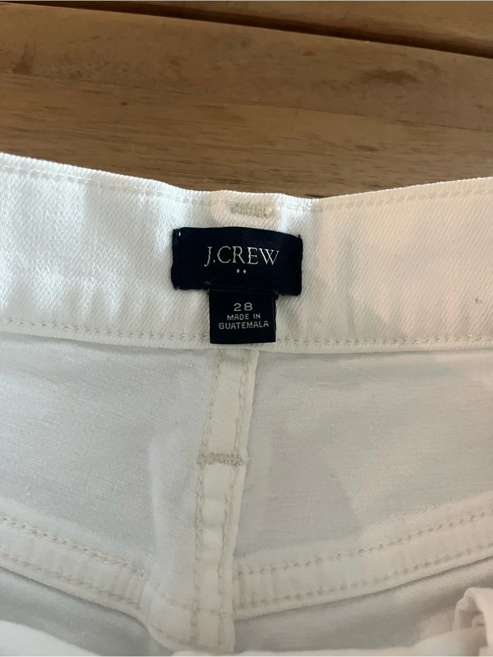 J. Crew White Denim Jean Shorts